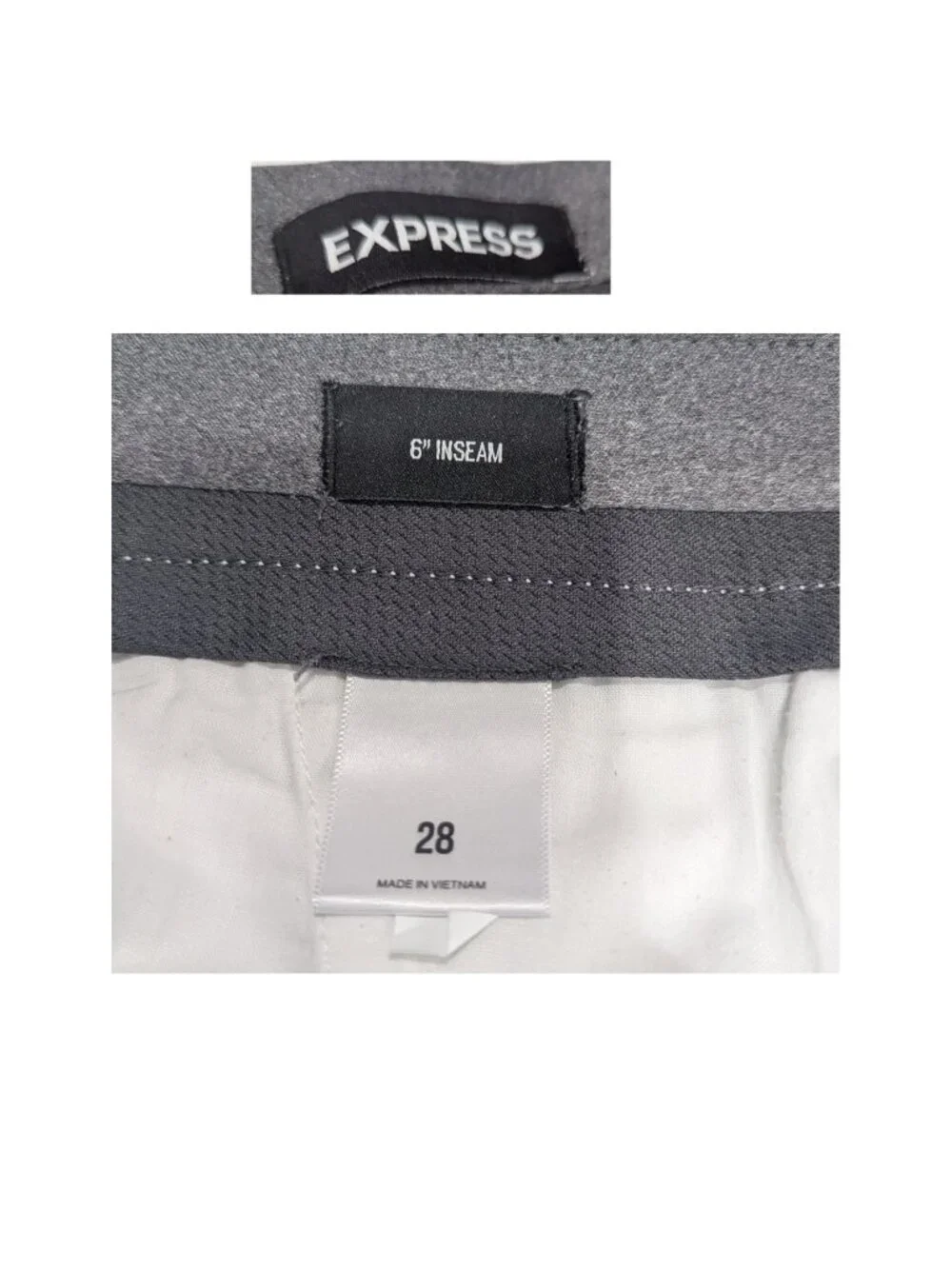 Express White Tailored Shorts Size 28 Cotton Stretch 6
